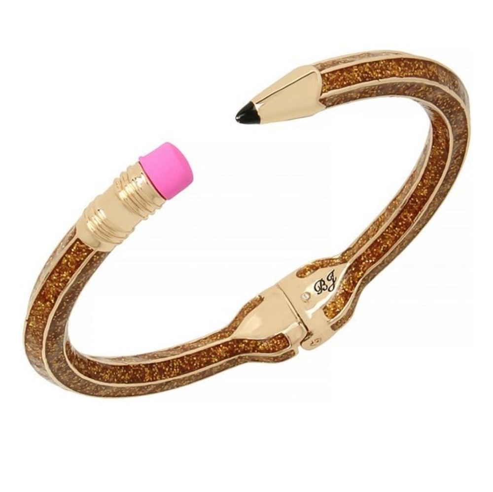 Betsey Johnson hinged pencil bracelet